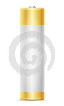 energy battery power in silvery gold color vector illustration