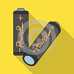 Energy battery vector icon.Flat vector icon isolated on white background energy battery .