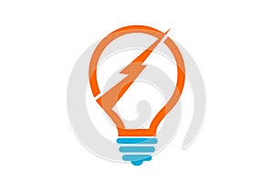 Energy bulb logo