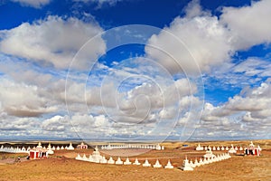 Energy Center Shambhala near the Hamarin Khid Monastery in the Gobi Desert photo