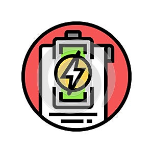 energy conservation programs color icon vector illustration