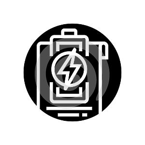 energy conservation programs glyph icon vector illustration
