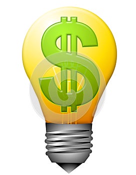 Energy Costs Lightbulb Dollar