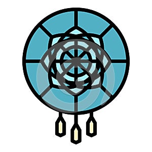 Energy dream catcher icon color outline vector