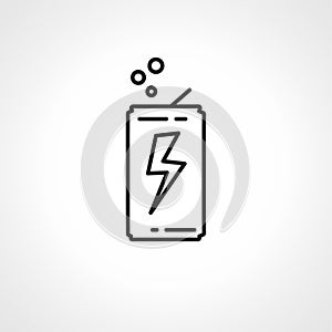 energy drink can line icon. energy drink icon