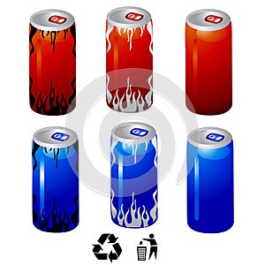 Energy drink cans