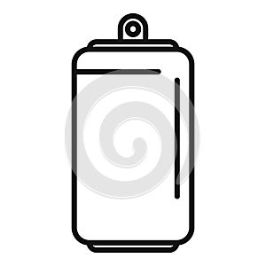 Energy drink tin can icon outline vector. Fast food beverage