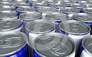 Energy drinks cans