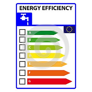 Energy efficience label isolated on white background