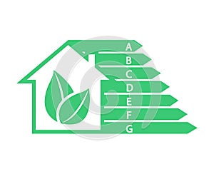 Energy efficiency home. Energy class rating