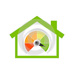 Energy efficiency home icon house