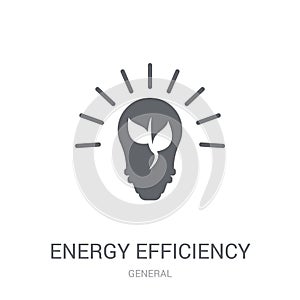 energy efficiency icon. Trendy energy efficiency logo concept on