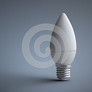 Energy efficiency LED light bulb - candle shape. Power saving lamp