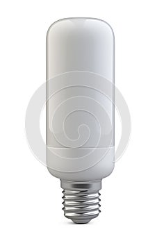 Energy efficiency LED light bulb - cylindrical shape. Power saving lamp