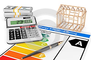 Energy Efficiency Rating with House Frame