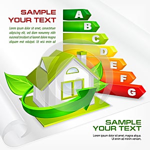 Energy efficiency rating & text