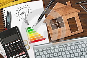 Energy Efficiency Rating - Wooden House Model