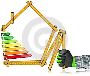 Energy Efficiency - Ruler in the Shape of House