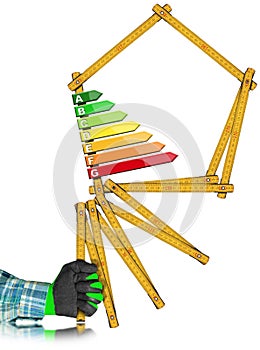 Energy Efficiency - Ruler in the Shape of House