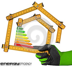 Energy Efficiency - Ruler in the Shape of House