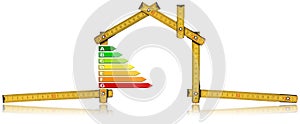 Energy Efficiency - Ruler in the Shape of House