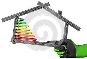 Energy Efficiency - Ruler in the Shape of House