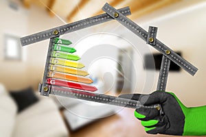 Energy Efficiency - Ruler in the Shape of House