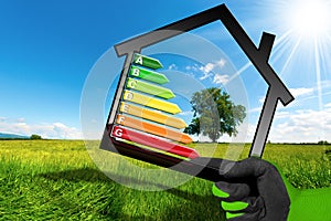 Energy Efficiency - Symbol with House Model