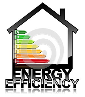 Energy Efficiency - Symbol in the Shape of House