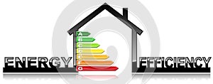 Energy Efficiency - Symbol in the Shape of House