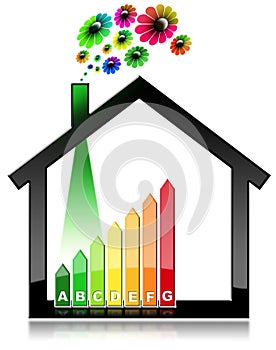 Energy Efficiency - Symbol in the Shape of House