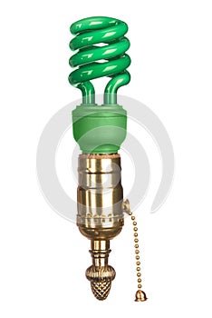 Energy efficient green light bulb