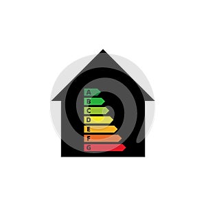 Energy-efficient house icon. Energy efficiency of housing logo