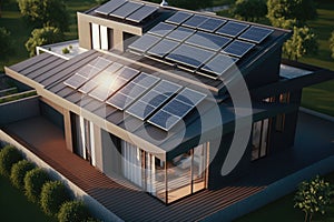 Energy Efficient House With Solar Panels