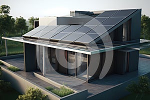 Energy Efficient House With Solar Panels