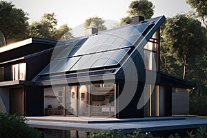 Energy Efficient House With Solar Panels