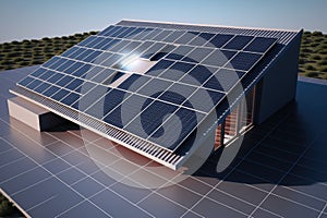 Energy Efficient House With Solar Panels