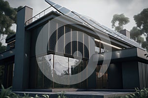 Energy Efficient House With Solar Panels