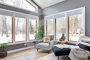 energy-efficient windows in a modern interior