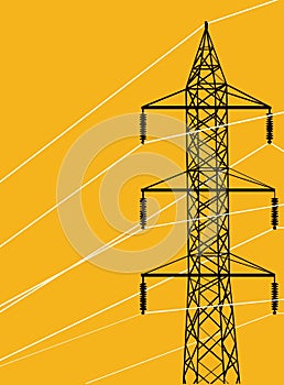 Energy electrical pylon vector