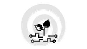 Energy Electricity And Fuel Power black icon animation