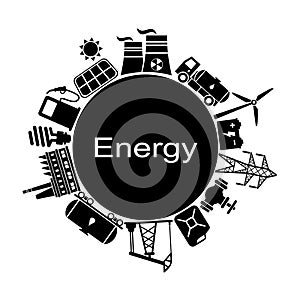 Energy, electricity, power vector background