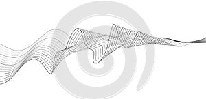 ENERGY FLOW DESIGN. MODERN WAVE LINE. FREQUENCY DIGITAL ILLUSTRATION.