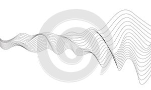 ENERGY FLOW DESIGN. MODERN WAVE LINE. FREQUENCY DIGITAL ILLUSTRATION.