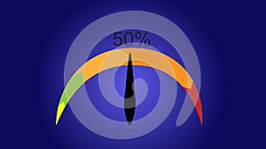 Energy gauge and pointer moving