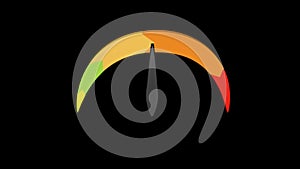 Energy gauge and pointer moving