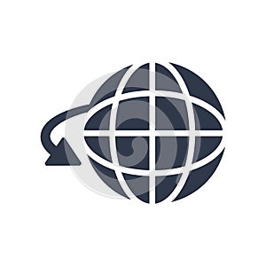 Energy globe icon vector sign and symbol isolated on white background, Energy globe logo concept