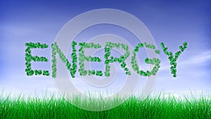 Energy - Green Leaf Text Animation
