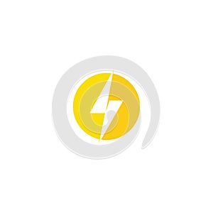 energy icon lightning icon vector