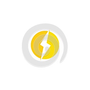 energy icon lightning icon vector